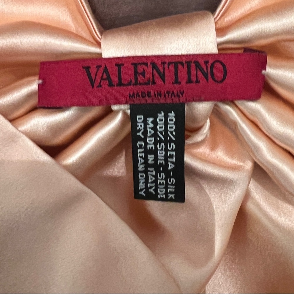 VALENTINO GARAVANI 100% Silk Turban Light Peach/Blush Color Made in Italy - Picture 5 of 10